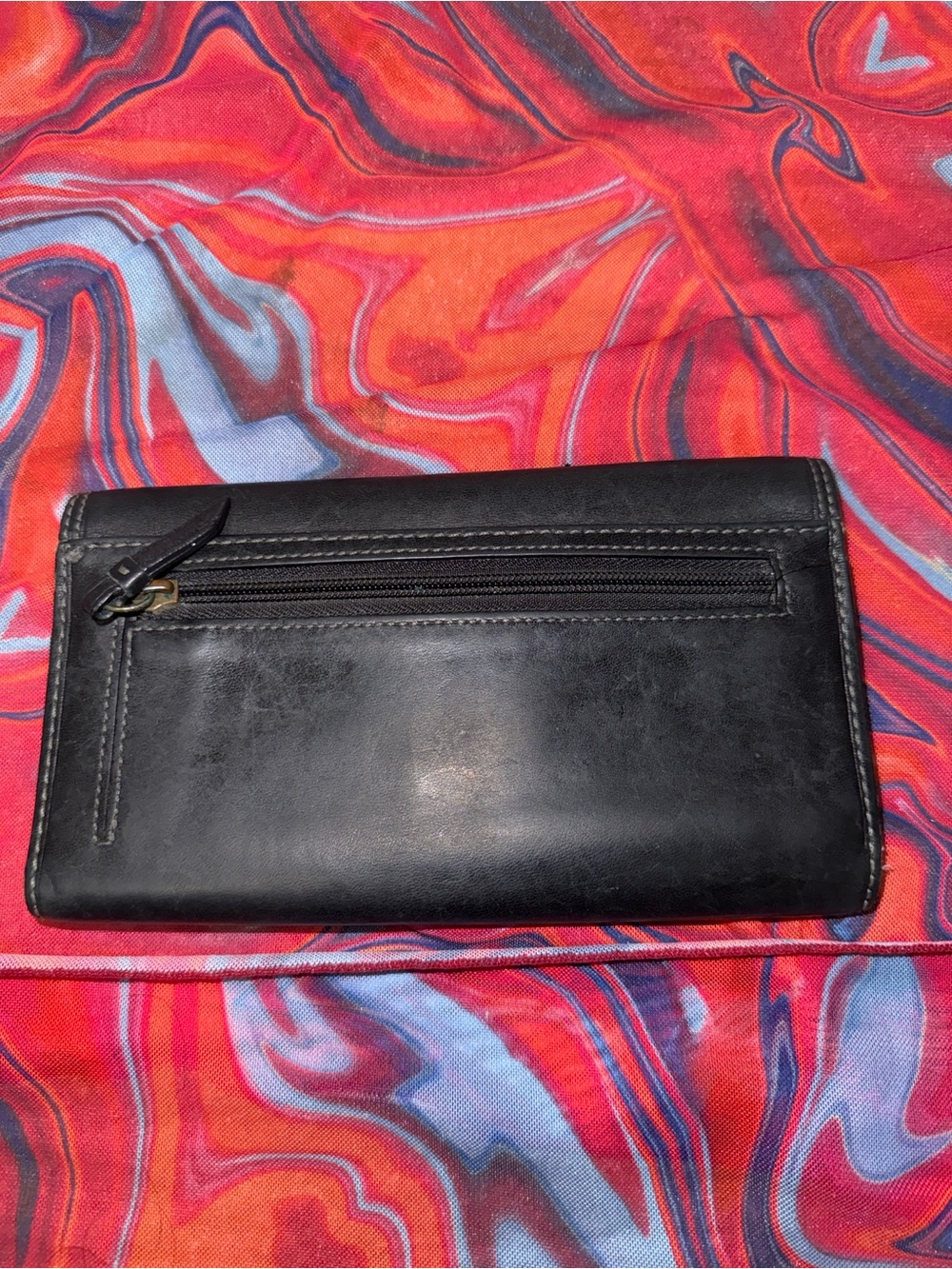 Vintage Coach Ergo Black Leather Buckle Wallet Hot Pink Magenta Interior - Picture 3 of 5